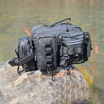 Borsa da pesca impermeabile YEYINGZHE, multifunzionale, a tracolla con porta canna.