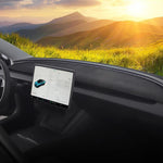 Tappetino parasole cruscotto in pelle scamosciata per Tesla Model