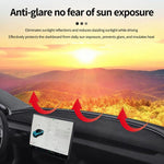 Tappetino parasole cruscotto in pelle scamosciata per Tesla Model