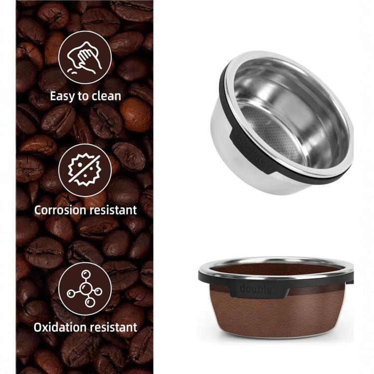 Cestello filtro di ricambio per macchina da caffè espresso Ninja Luxe Cafe ES601 ES655 ES701., Double Cup, Single Cup