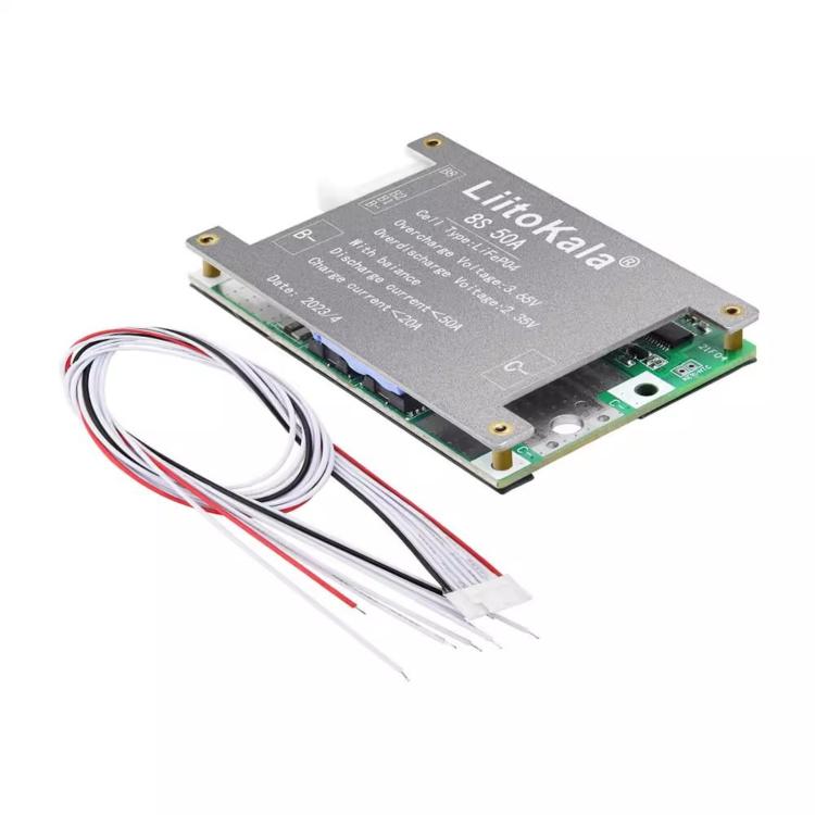 LiitoKala LiFePO4 BMS 8-cell Lithium Iron Phosphate Battery Protection Board, 8S-24V 50A