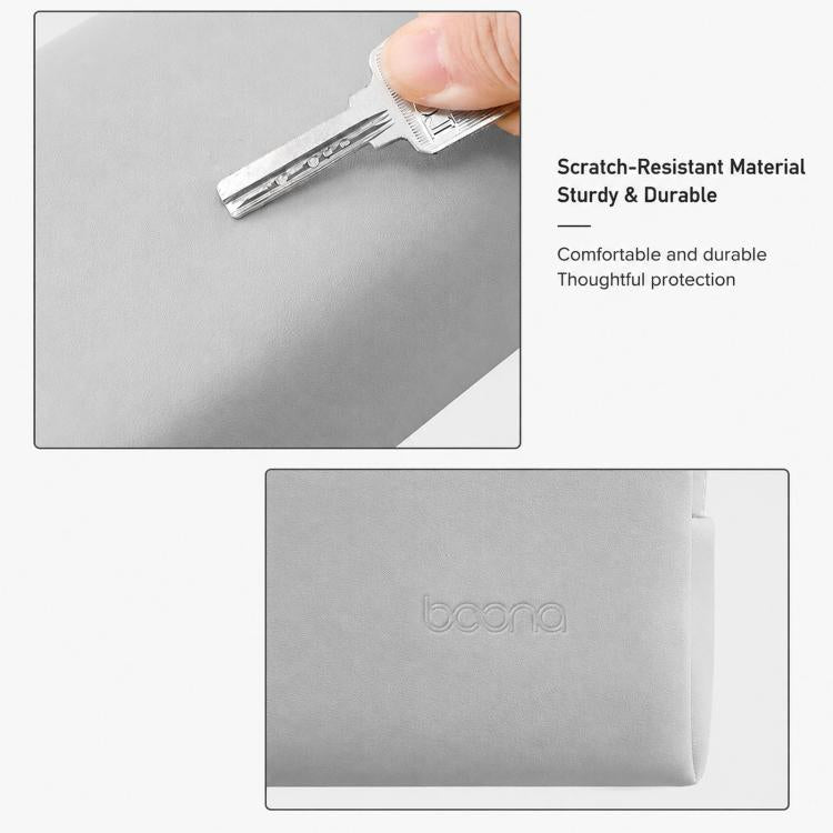 Baona BN-Q003 - Custodia grande in pelle PU per laptop con alimentatore, caricabatterie, mouse e organizer per dispositivi elettronici, ideale per i viaggi.