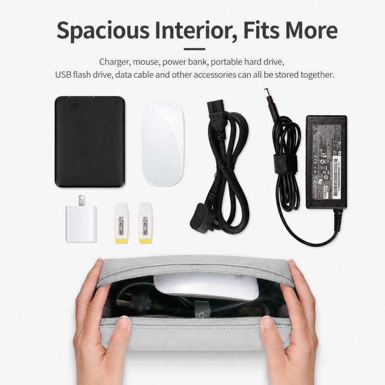 Baona BN-Q003 - Custodia grande in pelle PU per laptop con alimentatore, caricabatterie, mouse e organizer per dispositivi elettronici, ideale per i viaggi.