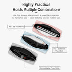 Baona BN-Q003 - Custodia grande in pelle PU per laptop con alimentatore, caricabatterie, mouse e organizer per dispositivi elettronici, ideale per i viaggi.