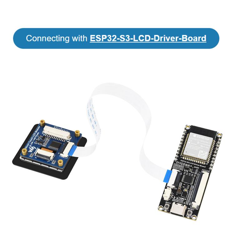 Modulo display LCD touch da 1,54 pollici Waveshare con risoluzione 240×240, pannello IPS e interfacce di comunicazione SPI e I2C., 34370