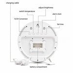 Sveglia digitale a LED da 8,3 pollici con luminosità regolabile, indicazione di temperatura, data, giorno della settimana e doppia sveglia.