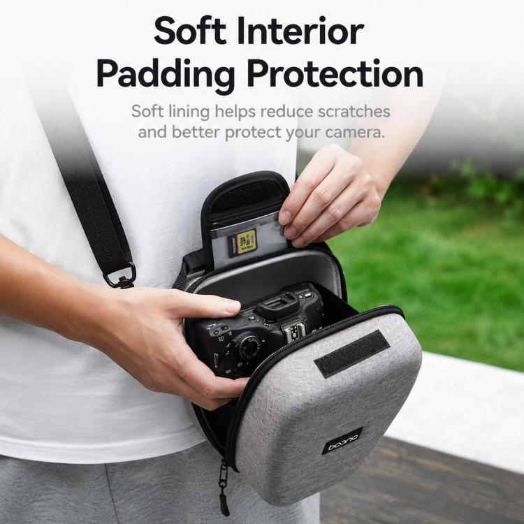Baona BN-FH001 Custodia rigida triangolare in EVA per fotocamera DSLR/Mirrorless, borsa a tracolla