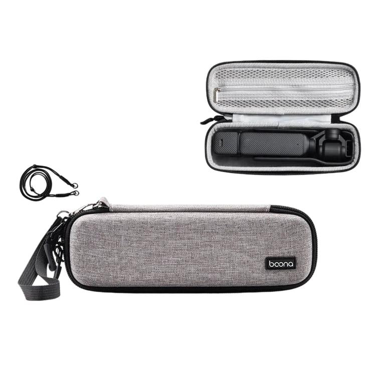 Baona FD006 Custodia rigida in EVA per DJI Osmo Pocket 3, astuccio protettivo da viaggio per action camera., Gray, Black, Gray+Lanyard, Black+Lanyard, Gray Upgraded, Black Upgraded, Upgraded Gray+Lanyard, Upgraded Black+Lanyard