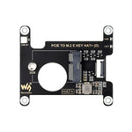 Waveshare 33828 PCIe To M.2 E KEY HAT per Raspberry Pi 5, compatibile con varie schede di rete wireless NGFF, supporta connessioni USB e Bluetooth., 33828