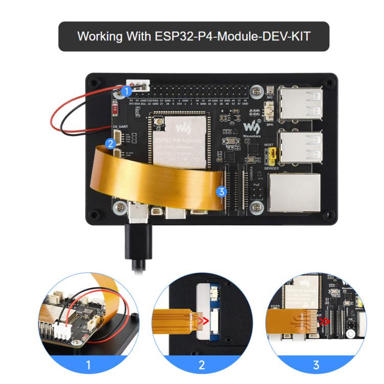 Display touch capacitivo DSI con risoluzione 480 × 800 e pannello IPS., Waveshare 4inch, Waveshare 4.3inch