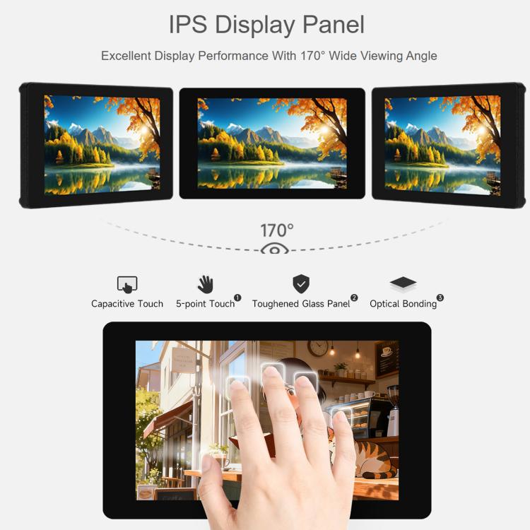 Display touch capacitivo DSI con risoluzione 480 × 800 e pannello IPS., Waveshare 4inch, Waveshare 4.3inch