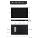 Display touch capacitivo DSI con risoluzione 480 × 800 e pannello IPS., Waveshare 4inch, Waveshare 4.3inch