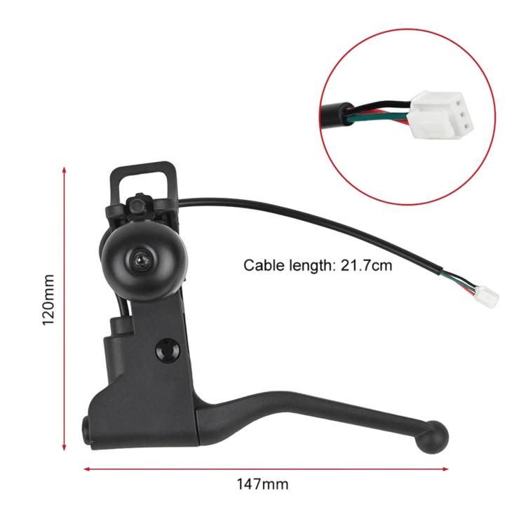 Leva del freno con campanello per monopattino elettrico Xiaomi 4 Pro, lunghezza 21,7 cm, Brake Lever With Bell