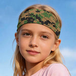 Fascia per capelli per bambini, traspirante e ad asciugatura rapida, in seta di latte, ampia, per sport e corsa.