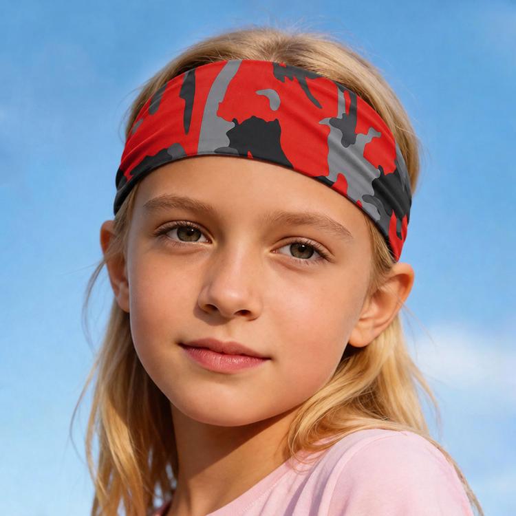 Fascia per capelli per bambini, traspirante e ad asciugatura rapida, in seta di latte, ampia, per sport e corsa.
