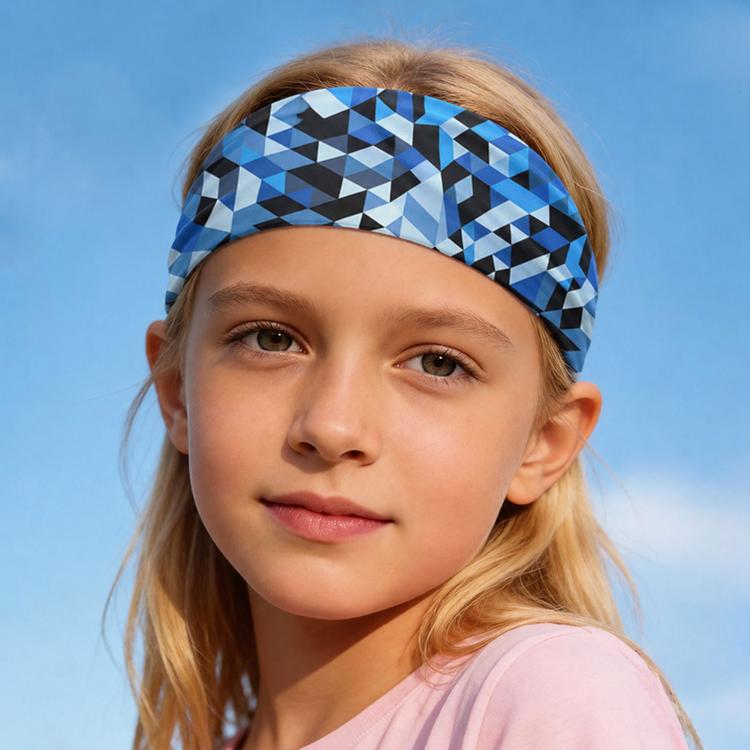 Fascia per capelli per bambini, traspirante e ad asciugatura rapida, in seta di latte, ampia, per sport e corsa.