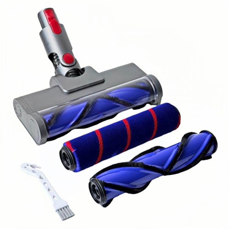 Testina di pulizia per Dyson V7 V8 V10 V11 V15 con spazzola a V anti-groviglio e rullo morbido, 4 In 1 Set, 3 In 1 Set