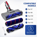 Testina di pulizia per Dyson V7 V8 V10 V11 V15 con spazzola a V anti-groviglio e rullo morbido, 4 In 1 Set, 3 In 1 Set