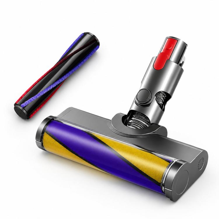 Per Dyson V7 V8 V10 V11 V15, testina morbida con rullo a setole in fibra di carbonio, LED Fluffy Slim Set