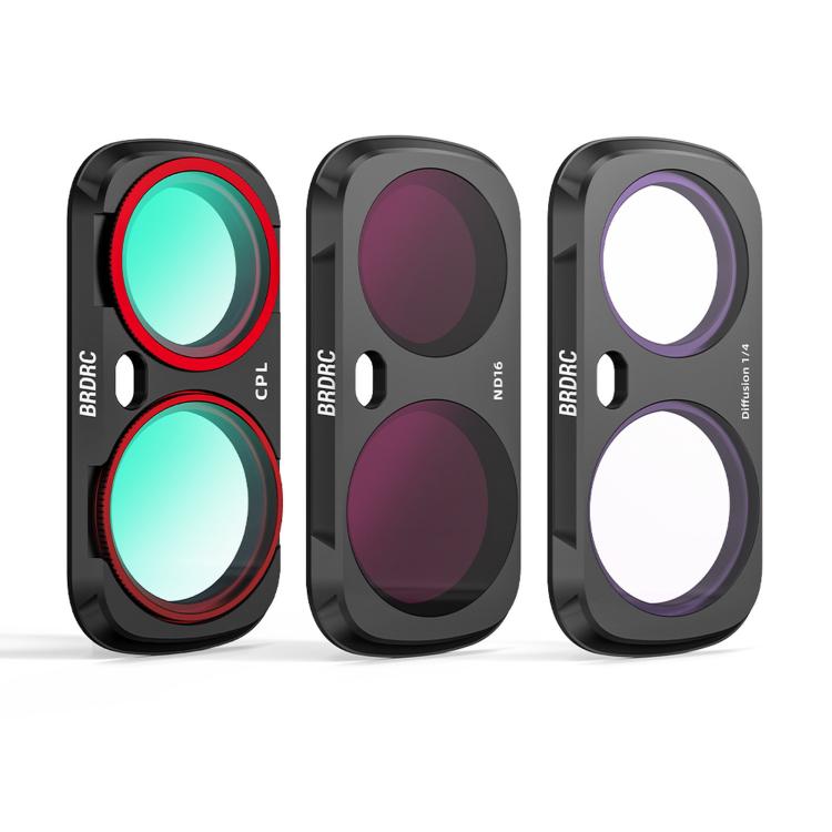 Accessori per filtro BRDRC per Insta360 Luna Ultra, UV, CPL, ND16, Black Soft, Anti-Light Pollution, 3pcs /Set CPL + ND16 + Black Soft, 3pcs /Set CPL + Black Soft + Adjustable VND, 4pcs /Set CPL + Black Soft + Anti-Light Pollution + Adjustable VND