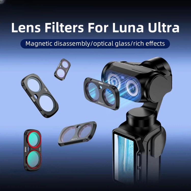 Accessori per filtro BRDRC per Insta360 Luna Ultra, UV, CPL, ND16, Black Soft, Anti-Light Pollution, 3pcs /Set CPL + ND16 + Black Soft, 3pcs /Set CPL + Black Soft + Adjustable VND, 4pcs /Set CPL + Black Soft + Anti-Light Pollution + Adjustable VND