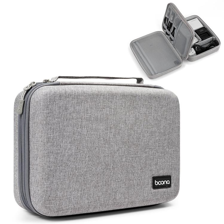 Baona BN-F029 Custodia rigida in EVA per dispositivi elettronici, organizer da viaggio a doppio strato, borsa tecnologica