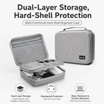 Baona BN-F029 Custodia rigida in EVA per dispositivi elettronici, organizer da viaggio a doppio strato, borsa tecnologica