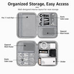 Baona BN-F029 Custodia rigida in EVA per dispositivi elettronici, organizer da viaggio a doppio strato, borsa tecnologica