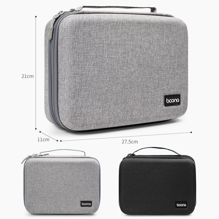 Baona BN-F029 Custodia rigida in EVA per dispositivi elettronici, organizer da viaggio a doppio strato, borsa tecnologica