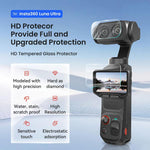 Pellicola protettiva in vetro temperato 9H per Insta360 Luna Ultra aMaginsn, per schermo e obiettivo., 1+1 Pack, 2+2 Pack