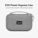 Baona BN-F016 Custodia rigida in EVA per adattatore di alimentazione, organizer portatile da viaggio per dispositivi elettronici, per cavo di ricarica del laptop