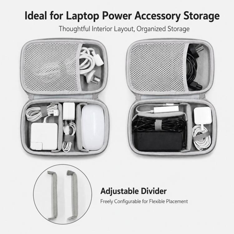 Baona BN-F016 Custodia rigida in EVA per adattatore di alimentazione, organizer portatile da viaggio per dispositivi elettronici, per cavo di ricarica del laptop