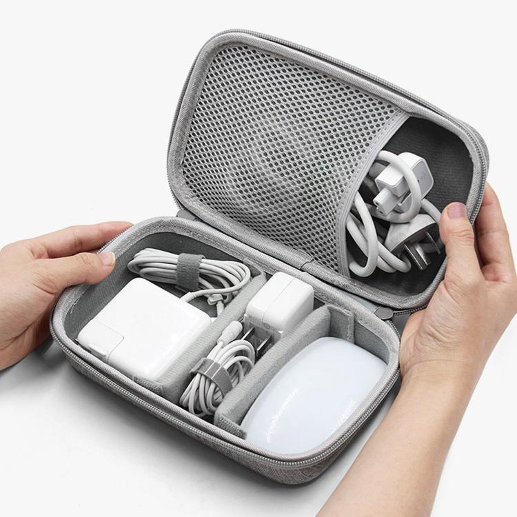 Baona BN-F016 Custodia rigida in EVA per adattatore di alimentazione, organizer portatile da viaggio per dispositivi elettronici, per cavo di ricarica del laptop