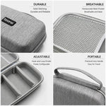 Baona BN-F016 Custodia rigida in EVA per adattatore di alimentazione, organizer portatile da viaggio per dispositivi elettronici, per cavo di ricarica del laptop