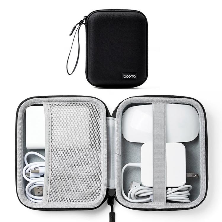 Baona BN-F015 Custodia rigida in EVA per alimentatore, antiurto, per mouse, dispositivi elettronici, organizer per cavi, custodia da viaggio.