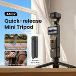 Mini treppiede aMagisn con apertura a un tocco, 2 in 1, tascabile, impugnatura portatile con vite da 1/4 di pollice per la maggior parte delle action camera.