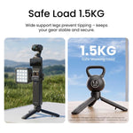 Mini treppiede aMagisn con apertura a un tocco, 2 in 1, tascabile, impugnatura portatile con vite da 1/4 di pollice per la maggior parte delle action camera.