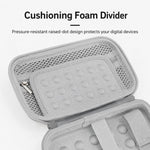 Baona BN-F007 Custodia rigida in EVA per hard disk esterno, antiurto, per power bank, organizer e borsa da viaggio per dispositivi elettronici., Small Gray, Small Black, Large Gray, Large Black