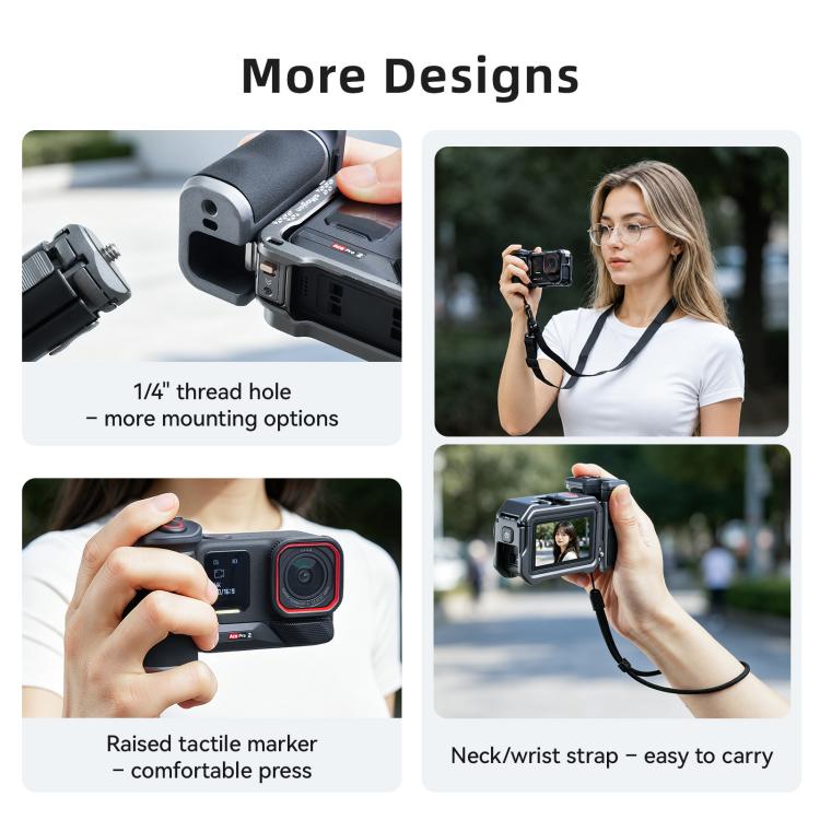 Kit di impugnatura Amazon Bluetooth Explorer, For Insta360 Ace Pro 2 / Ace Pro / X5, For Insta360 GO Ultra