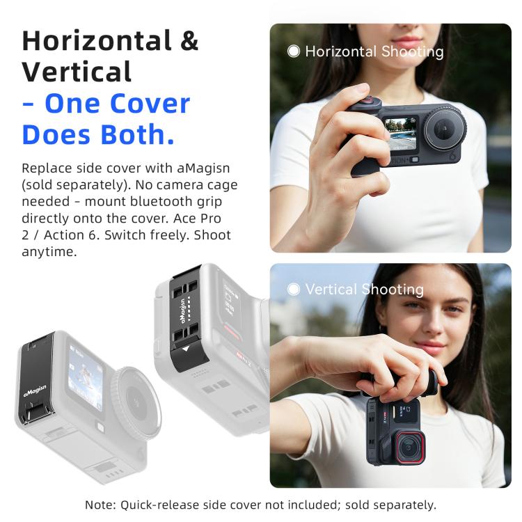 Kit di impugnatura Amazon Bluetooth Explorer, For Insta360 Ace Pro 2 / Ace Pro / X5, For Insta360 GO Ultra