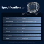 Custodia impermeabile aMagins 60m per DJI Action 6 con doppia chiusura.