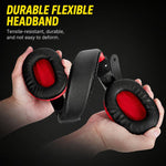 Pacchetto gaming T-WOLF 5 in 1 che include tastiera retroilluminata, mouse cablato, cuffie, altoparlanti e tappetino per mouse.