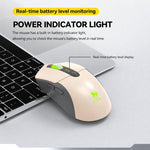 Combo tastiera e mouse wireless ricaricabile T-WOLF TF300, doppia modalità 2.4G/Bluetooth, tastiera compatta a 98 tasti con retroilluminazione a colori misti.