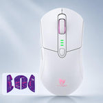 Mouse da gioco wireless T-WOLF X5 Tri-Mode con DPI regolabile a 12800, ricaricabile e retroilluminazione RGB.
