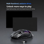Mouse da gioco wireless T-WOLF X3 Tri-Mode, ultraleggero, con scocca a nido d'ape cava, 8000 DPI