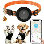 Collare di localizzazione per gatti compatibile con Apple Trova il Mio, localizzatore GPS riflettente per animali domestici con fibbia di sicurezza a sgancio rapido e campanellino.