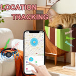 Collare di localizzazione per gatti compatibile con Apple Trova il Mio, localizzatore GPS riflettente per animali domestici con fibbia di sicurezza a sgancio rapido e campanellino.