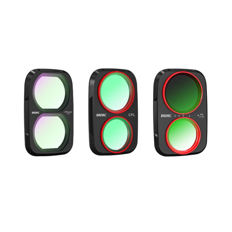 Filtro BRDRC per la protezione dell'obiettivo del DJI Osmo Pocket 4P., UV, CPL, ND16, Soft Black, Anti-Light Pollution, CPL + ND16 + Soft Black, CPL + Soft Black + Adjustable VND, CPL + Soft Black + Anti-Light Pollution + Adjustable VND