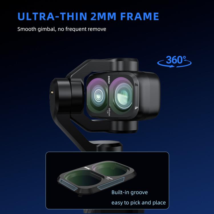 Filtro BRDRC per la protezione dell'obiettivo del DJI Osmo Pocket 4P., UV, CPL, ND16, Soft Black, Anti-Light Pollution, CPL + ND16 + Soft Black, CPL + Soft Black + Adjustable VND, CPL + Soft Black + Anti-Light Pollution + Adjustable VND