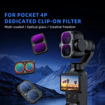 Filtro BRDRC per la protezione dell'obiettivo del DJI Osmo Pocket 4P., UV, CPL, ND16, Soft Black, Anti-Light Pollution, CPL + ND16 + Soft Black, CPL + Soft Black + Adjustable VND, CPL + Soft Black + Anti-Light Pollution + Adjustable VND